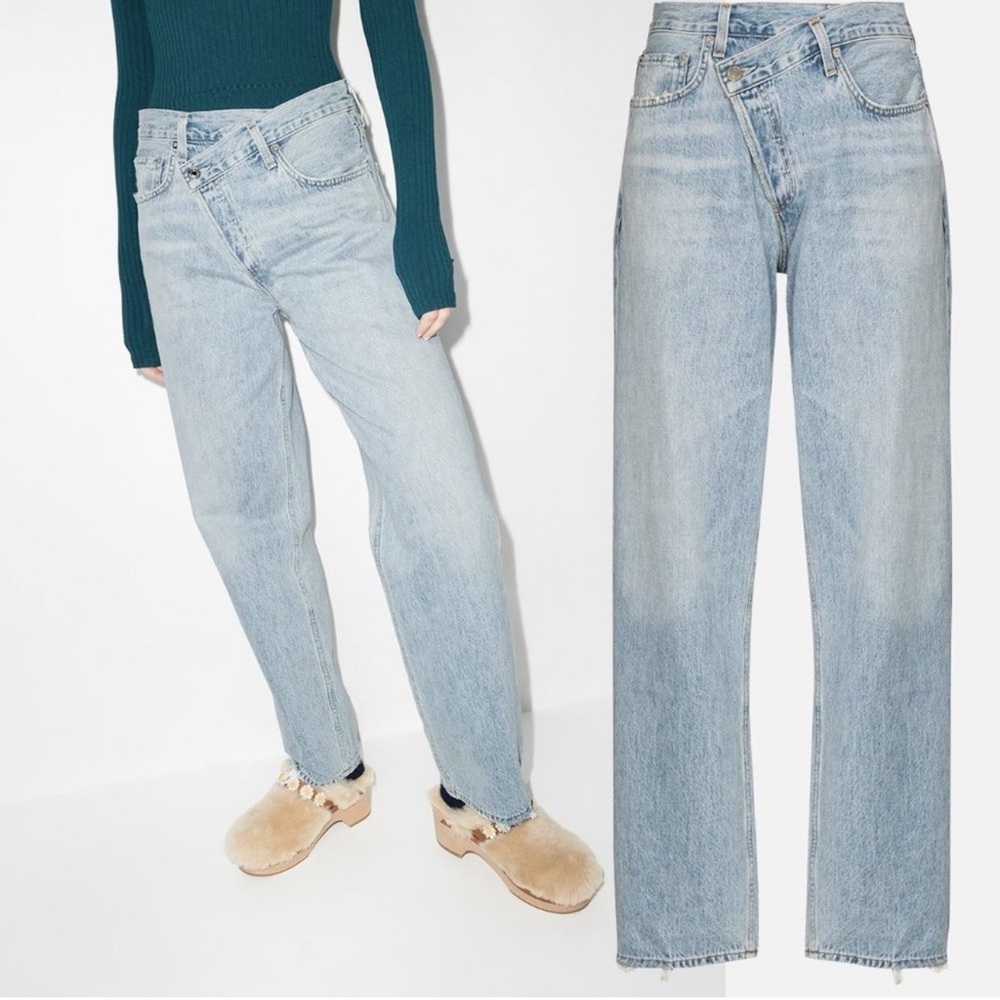 Agolde oversized arc criss cross over jeans